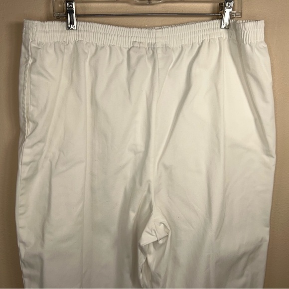 VINTAGE STUDIO WORKS WHITE BLACK EMBROIDERED CAPRI PANTS PULL ON - Picture 6 of 10